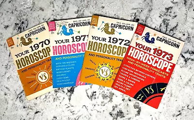 DELL PURSE BOOK Lot Of 4 Capricorn 1970-73 Vintage Horoscope Personality Traits • $20