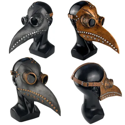 $10.99 • Buy Plague Doctor Mask Halloween Costume Long Bird Beak Steampunk Face Wear Mask US