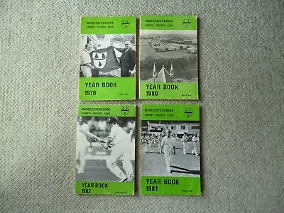 £4 • Buy Worcestershire County Cricket Club Yearbooks 1976 - 1982