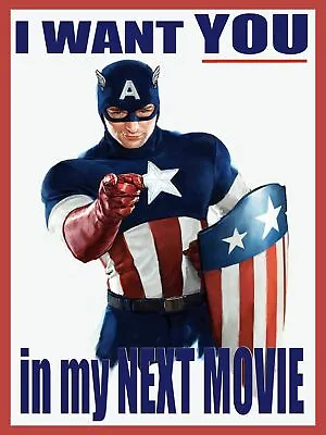 $46 • Buy 7688.Vintage Design Poster.Home Room Office Decor.Captain America Movie Recruit