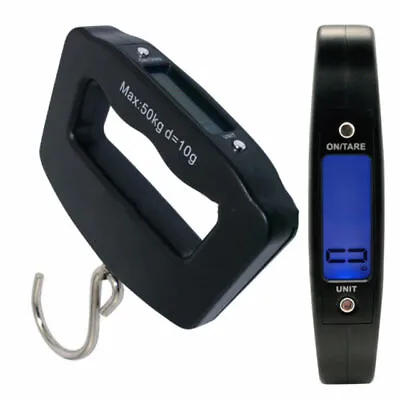 £4.59 • Buy 50KG Digital Luggage SCALE Portable Weighing Weight Suitcase Travel Escale Strap