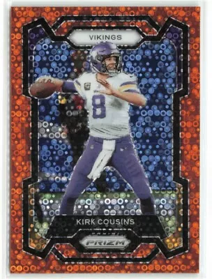 Kirk Cousins 2023 Panini Prizm Disco Orange Minnesota Vikings #197 • $3