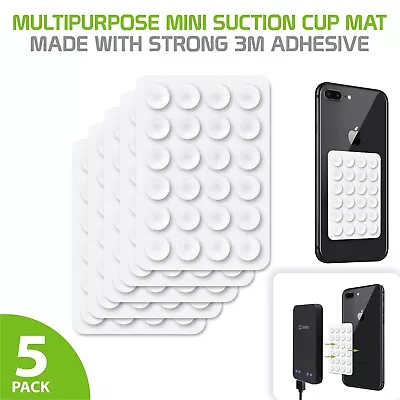 Cellet 5 Pack Multipurpose Mini Suction Cup Mat With Strong 3M Adhesive • $8.99