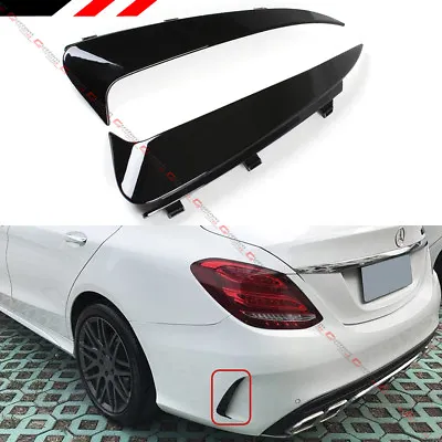 For 2015-20 Mercedes Benz W205 C43 C63 Amg 4dr Blk Rear Bumper Side Vent Canards • $42.99