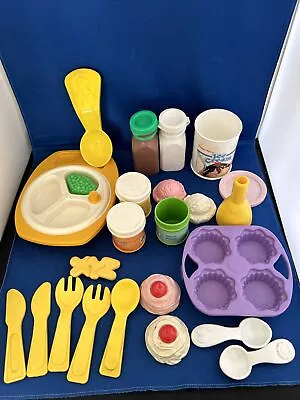 Vintage Fisher Price Play 'Fun With Food' 1980s Kitchen Dishes Toy Food Lot • $24.99