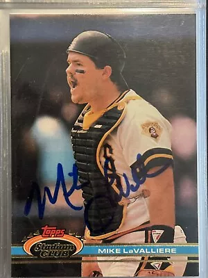 1991 Topps Stadium Club Mike LaValliere #279 Pittsburgh Pirates AUTO Signed Card • $19.99