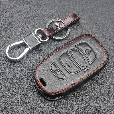 Leather Key Fob Cover Case Keychain For Subaru XV Crosstrek Forester Accessories • $9.95