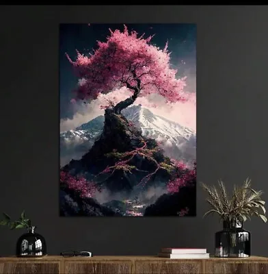 Wall Art Canvas Cherry Blossom Tree Poster Home Decor • $21