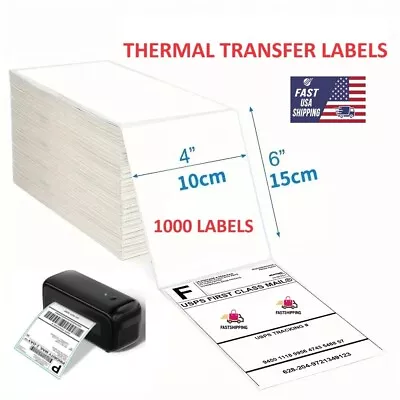 1000 4x6 Fanfold Thermal Labels Direct Shipping Labels Perforated Label • $18.90