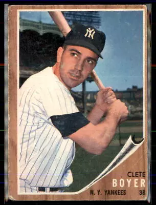 1962 Topps #490 Clete Boyer • $2.99