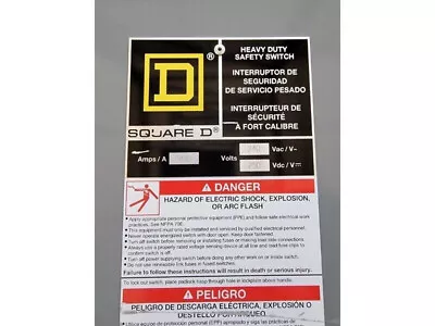 H327N SQUARE D Fusible 800 Amp Safety Switch W/Neutral -New • $8100