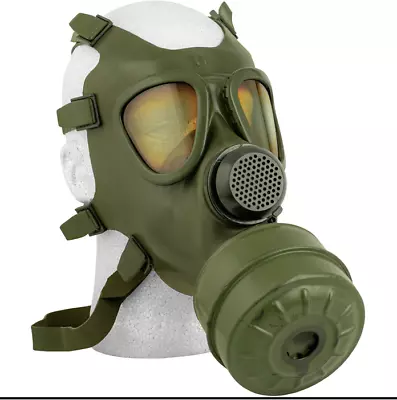 Military Romanian M74 Full Face Gas Mask W 40mm Filter NATO M85 Hungarian NBC • $44.99