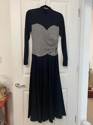 Zandra Rhodes II Vintage Wool Mix Maxi Dress UK 10 • $105.68