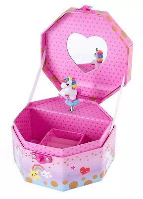 Musical Jewelry Box - Girls Rainbow Unicorn Music Jewel Storage Box • $19.99