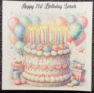 Personalised Handmade Birthday Card Any Age/name/relative • £2.20