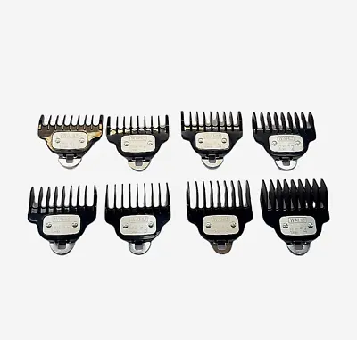 Wahl Trimmer Lithium Ion T Blade Guide Comb 8 Piece Set #1/2  #4 With Metal Clip • $19.48