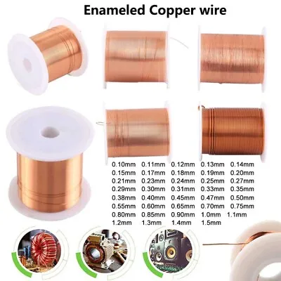 50g 0.1-0.9mm Copperr Lacquer Wire Cable Copperr Wire Magnet Wire Enameled • $4.46