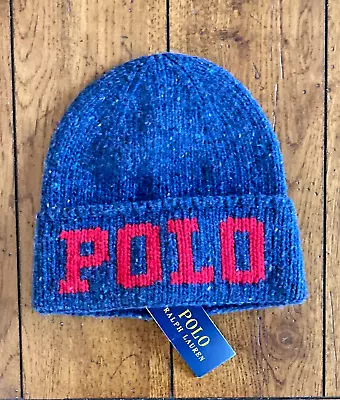 Polo Ralph Lauren Men's Wool Tweed Beanie Blue NWT • $54.99