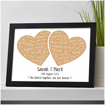 Personalised 1st 10th 25th 30th Golden 50th Wedding Anniversary Gifts ANY Year • £4.95