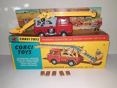 £26 • Buy Corgi 64 Working Conveyor On Forward Control Jeep F.C-150 Figure & Original Box