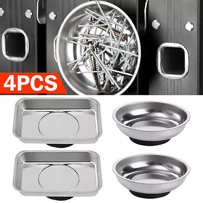 4PCS Magnetic Tray Stainless Steel Bowl Machine Repair Storage Tool Parts Holder • $14.68