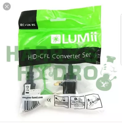 £6.49 • Buy Grow Light To Cfl Convertor Lead Uk Plug - With Cfl Support For Lumii Reflector
