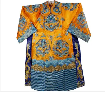$149.88 • Buy Chinese Qing Dynasty Emperors Dragon Design Dragon Robe Formal Dress Embroidery