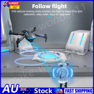 $46.95 • Buy AU 4k HD Dual Camera Rc Drone Obstacle Avoidance Six-axis Gyroscope With Led Lig
