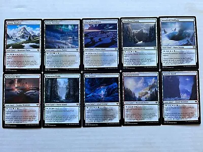 10x SNOWLAND DUAL LANDS - Full Set - Kaldheim - MTG - Magic The Gathering • £14.99