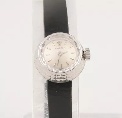 Rolex Women's Modele Depose #1401 18k Watch Cameleon Leather Band 1950's • $3789.99