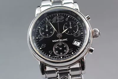 New Batt[Exc+5] Montblanc Meisterstuck 7038 Men's Chronograph Quartz Watch JAPAN • $799