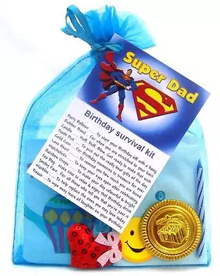 25th 35 45 55 BIRTHDAY PRESENT SURVIVAL KIT FUN NOVELTY GIFT KEEPSAKE SUPER DAD • £4.49