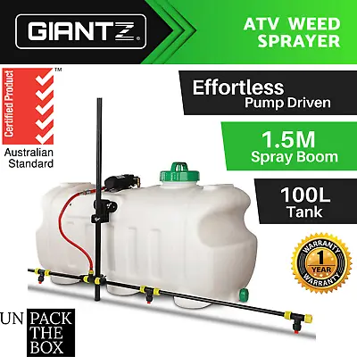 100L Boom Weed Sprayer Spray Tank Quad Bike Ride On Mower Chemical Spot Garden • $269.01