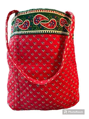 Taylor Layne Quilted Tote Bag Reversible Holiday Vera Bradley Style Tote • $12