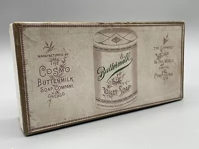 Vintage Cosmo Buttermilk Toilet Soap Box Chicago Illinois Advertising • $19.95