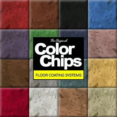 Original Color Chips - 1/4  Garage Floor Epoxy Flakes 41 Solid Color Options • $19.90