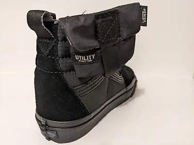 Vans New Sk8-Hi CMMNTY Tactical Utlity Size USA 9 Skate Shoes Black/Black • $74.99
