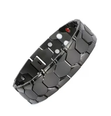 Titanium Double Row Magnetic Bracelet 4 In 1 Bio Energy Pain Relief Arthritis • £14.85