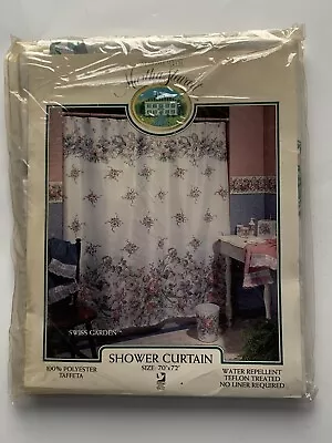 Vintage Martha Stewart Swiss Garden Shower Curtain 70x72” Floral  • $20