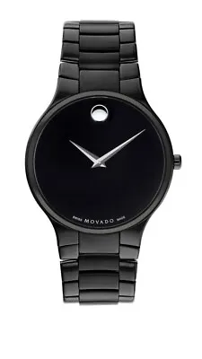 Brand New Movado Men’s Serio Black Dial Black PVD Stainless Steel Watch 0607285 • $1199