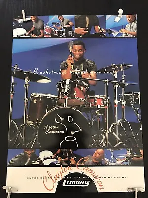 LUDWIG DRUMS - CLAYTON CAMERON  Poster 17x23” • $16.99