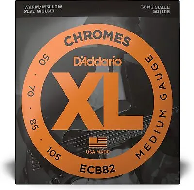 D'Addario ECB82 Medium Long Scale XL Chromes Bass Strings 50-105 • $44.99