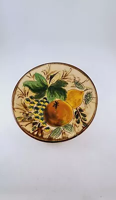 9.25  Incised Hand Painted Artisanal Mexican Redware Clay Side Salad Decor Plate • $14.99