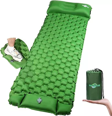 Sleeping Pad - WANNTS Ultralight Inflatable Sleeping Pad For Camping 75''X25'' • $95.49