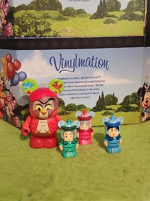 DISNEY Vinylmation 3  Park Set 1 Sleeping Beauty Owls And Three Fairies Lot • $24.99