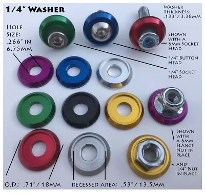 Beauty Washer 1/4  Aluminum Detailing Washer • $9.99