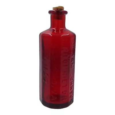 Wheaton Ruby Red Glass Bottle Col Sam Johnson Jaundice Bitters New Jersey • $15.99