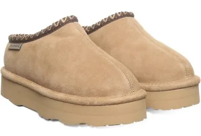 BearPaw Martis Suede Martis Platform Warm Slippers Size 6 • $68.50