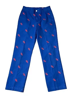 Vineyard Vine Men's 30 X 32 Club Chino Pants All Over Lobster Embroidered • $39.99