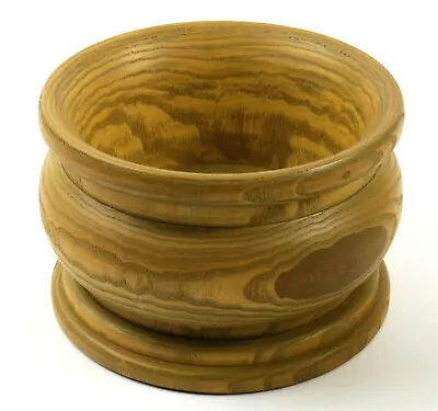 Nice Artisan Lathed Wooden Turned Spindle Bowl 7 1/2  Round X 5 1/2  Tall • $34.82